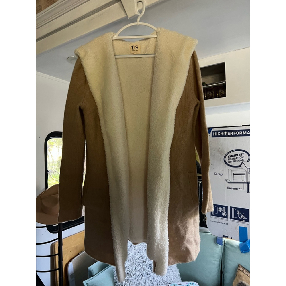 Women's Twine & String Cardigan Size L Tan